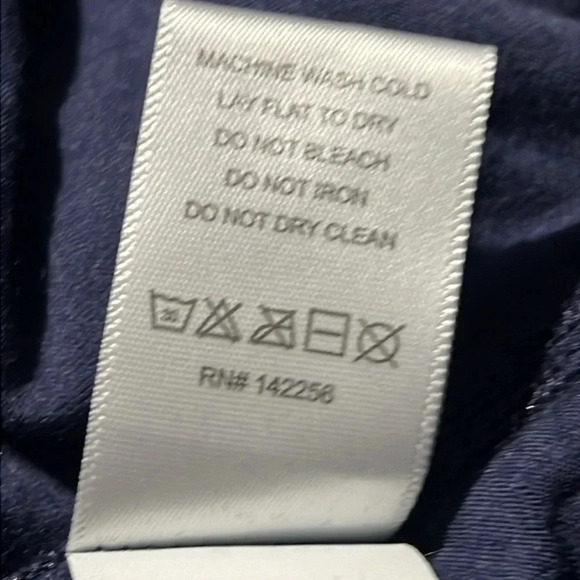 Figs Merino Wool Mock Neck Pull-On Underscrub Top Long Sleeve Size M Navy Blue - Picture 9 of 9